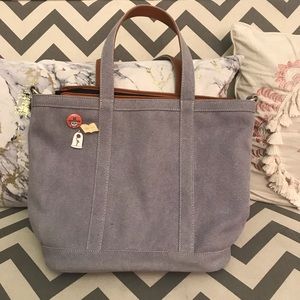 Blue Canvas Tote. Pins NOT INCLUDED.